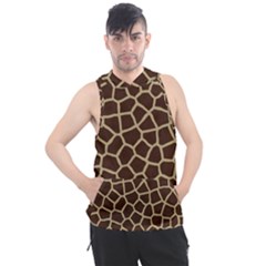 Giraffe Animal Print Skin Fur Men s Sleeveless Hoodie by Amaryn4rt