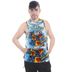 Seamless Repeating Tiling Tileable Men s Sleeveless Hoodie by Amaryn4rt
