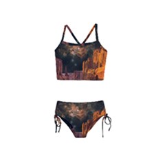 Geology Sand Stone Canyon Girls  Tankini Swimsuit by Simbadda