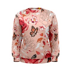 Beautiful-seamless-spring-pattern-with-roses-peony-orchid-succulents Women s Sweatshirt by uniart180623