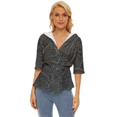 Damask-seamless-pattern Lightweight Drawstring Hooded Top by uniart180623