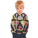 Vector-seamless-pattern-with-italian-pizza-top-view Kids  Overhead Hoodie