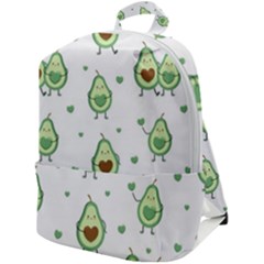 Cute-seamless-pattern-with-avocado-lovers Zip Up Backpack by uniart180623