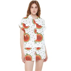 Seamless-background-pattern-with-watermelon-slices Chiffon Lounge Set