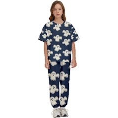 Hand-drawn-ghost-pattern Kids  Tee And Pants Sports Set by uniart180623