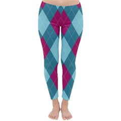 Argyle-pattern-seamless-fabric-texture-background-classic-argill-ornament Classic Winter Leggings by uniart180623
