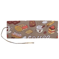 Vector-seamless-pattern-with-doodle-coffee-equipment Roll Up Canvas Pencil Holder (m) by uniart180623