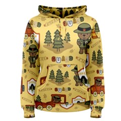Seamless-pattern-funny-ranger-cartoon Women s Pullover Hoodie by uniart180623