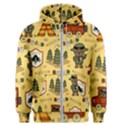 Seamless-pattern-funny-ranger-cartoon Men s Zipper Hoodie View1