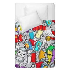 Graffiti-characters-seamless-pattern Duvet Cover Double Side (single Size) by uniart180623