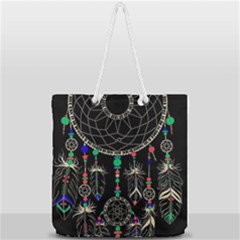 Dreamcatcher Magic Magical Full Print Rope Handle Tote (large) by uniart180623