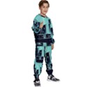 Buildings City Urban Destruction Background Kids  Sweatshirt set View3