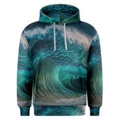 Tsunami Waves Ocean Sea Water Rough Seas Men s Overhead Hoodie by uniart180623