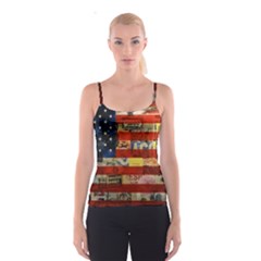 Usa Flag United States Spaghetti Strap Top by uniart180623