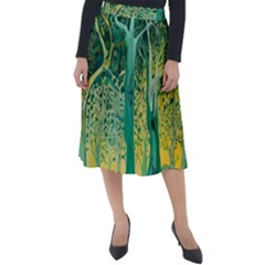 Nature Trees Forest Mystical Forest Jungle Classic Velour Midi Skirt  by Ravend