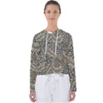 Brown Vintage Background Vintage Floral Pattern Brown Women s Slouchy Sweat