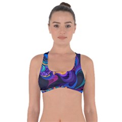 Colorful Waves Abstract Waves Curves Art Abstract Material Material Design Got No Strings Sports Bra