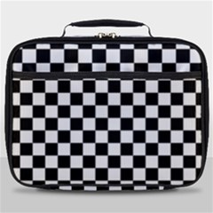 Black White Checker Pattern Checkerboard Full Print Lunch Bag by uniart180623
