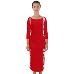 Union Jack London Flag Uk Quarter Sleeve Midi Bodycon Dress by Celenk