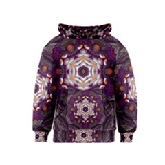 Rosette Kaleidoscope Mosaic Abstract Background Art Kids  Pullover Hoodie by Simbadda