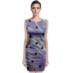 Hand Painted Branches With Collage Wood Bloom In Peace Classic Sleeveless Midi Dress by pepitasart