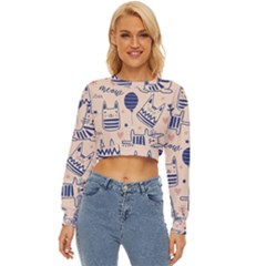 Cute Cats Doodle Seamless Pattern With Funny Characters Lightweight Long Sleeve Sweatshirt by Simbadda