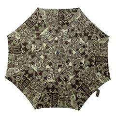Four Hand Drawn City Patterns Hook Handle Umbrellas (medium) by Simbadda