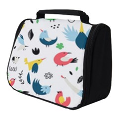 Vector Set Isolates With Cute Bird Scandinavian Style Full Print Travel Pouch (small) by Simbadda