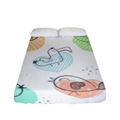 Cartoon-bird-cute-doodle-bird Fitted Sheet (full/ Double Size)