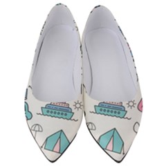 Transportation Seamless Pattern Women s Low Heels by Simbadda