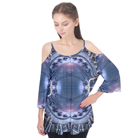 We Are The Future Flutter Sleeve Tee  by dflcprintsclothing