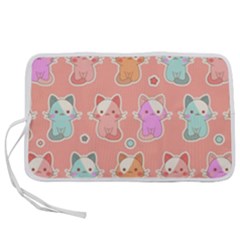 Cute-kawaii-kittens-seamless-pattern Pen Storage Case (s)