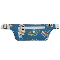Seamless-pattern-funny-astronaut-outer-space-transportation Active Waist Bag