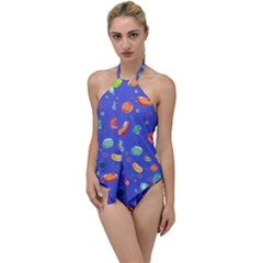 Virus-seamless-pattern Go With The Flow One Piece Swimsuit