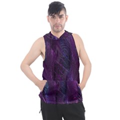 Feather Pattern Texture Form Men s Sleeveless Hoodie by Grandong