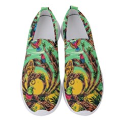 Monkey Tiger Bird Parrot Forest Jungle Style Women s Slip On Sneakers by Grandong