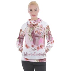 Women With Flowers Women s Hooded Pullover by fashiontrends