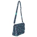 Bons Foot Prints Pattern Background Shoulder Bag with Back Zipper View1