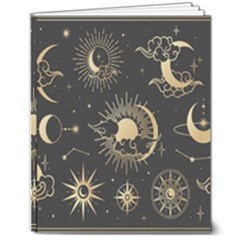 Asian-set With Clouds Moon-sun Stars Vector Collection Oriental Chinese Japanese Korean Style 8  X 10  Softcover Notebook by Bangk1t