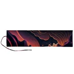 Fire Flame Burn Hot Heat Light Burning Orange Roll Up Canvas Pencil Holder (l) by pakminggu