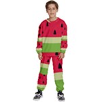 Watermelon Fruit Food Healthy Vitamins Nutrition Kids  Sweatshirt set
