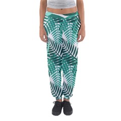 Background Pattern Texture Leaves Design Wallpaper Women s Jogger Sweatpants