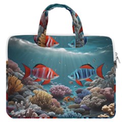 Fish Sea Ocean Macbook Pro 16  Double Pocket Laptop Bag 