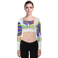 Project 20230104 1756111-01 Velvet Long Sleeve Crop Top
