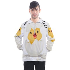 Cute Chick Men s Half Zip Pullover