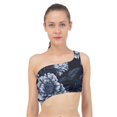 Pattern Flower Design Nature Spliced Up Bikini Top 
