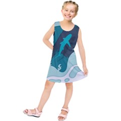 Ocean Turtle Shark Sea Life Sea Kids  Tunic Dress by pakminggu