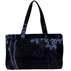 Vapor Wave Aesthetic Art Neon Asian Kanagawa Japanese Canvas Work Bag by Cowasu