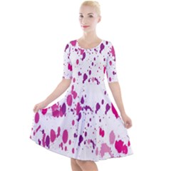 Blot-01  Quarter Sleeve A-line Dress