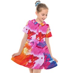 Colorful-100 Kids  Short Sleeve Shirt Dress